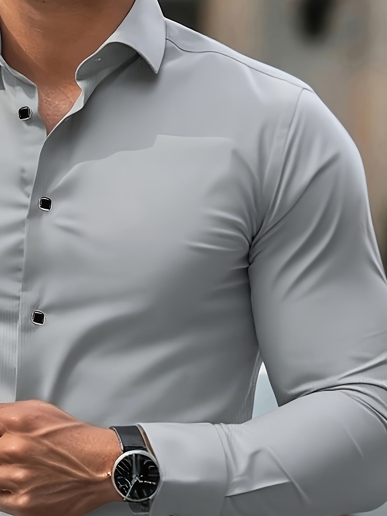 Effortless Light Grey Shirt for Men