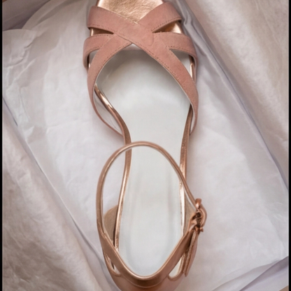 Comfortable Pink Heels for Women with Orthopedic T Strap Style
