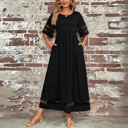 Effortless Midi Dress for Women with Empire Waist