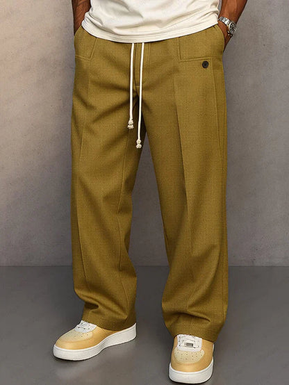 Stylish Lace Pants for Men with Drawstring Casual Style