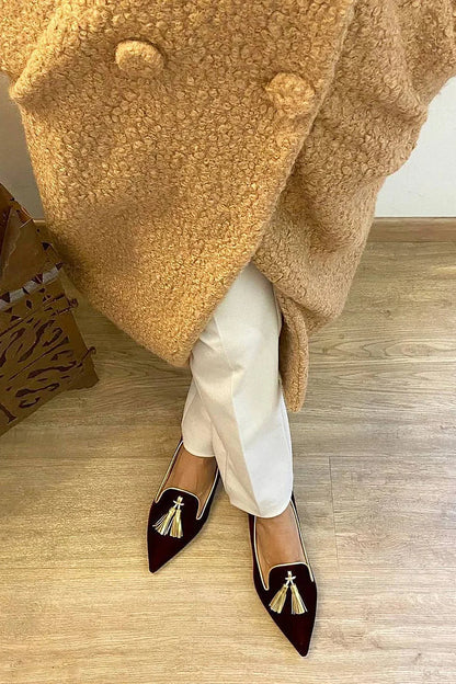 Comfortable Loafers for Women with Tassel Style