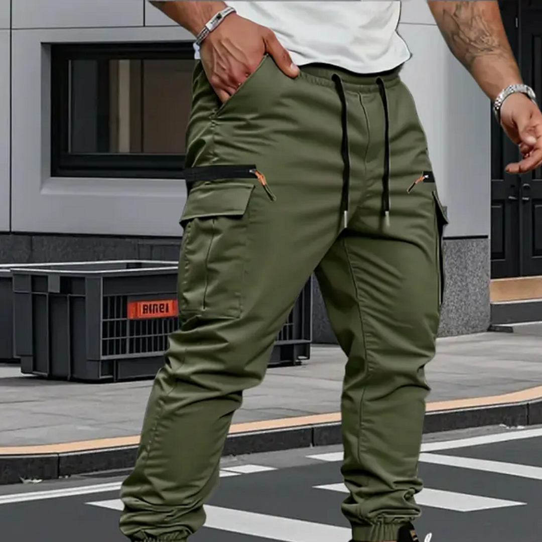 Comfortable Cargo Pants for Men with Drawstring Pockets
