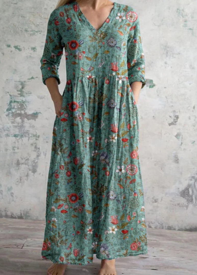 Stylish Breezy Floral Midi Dress for Women
