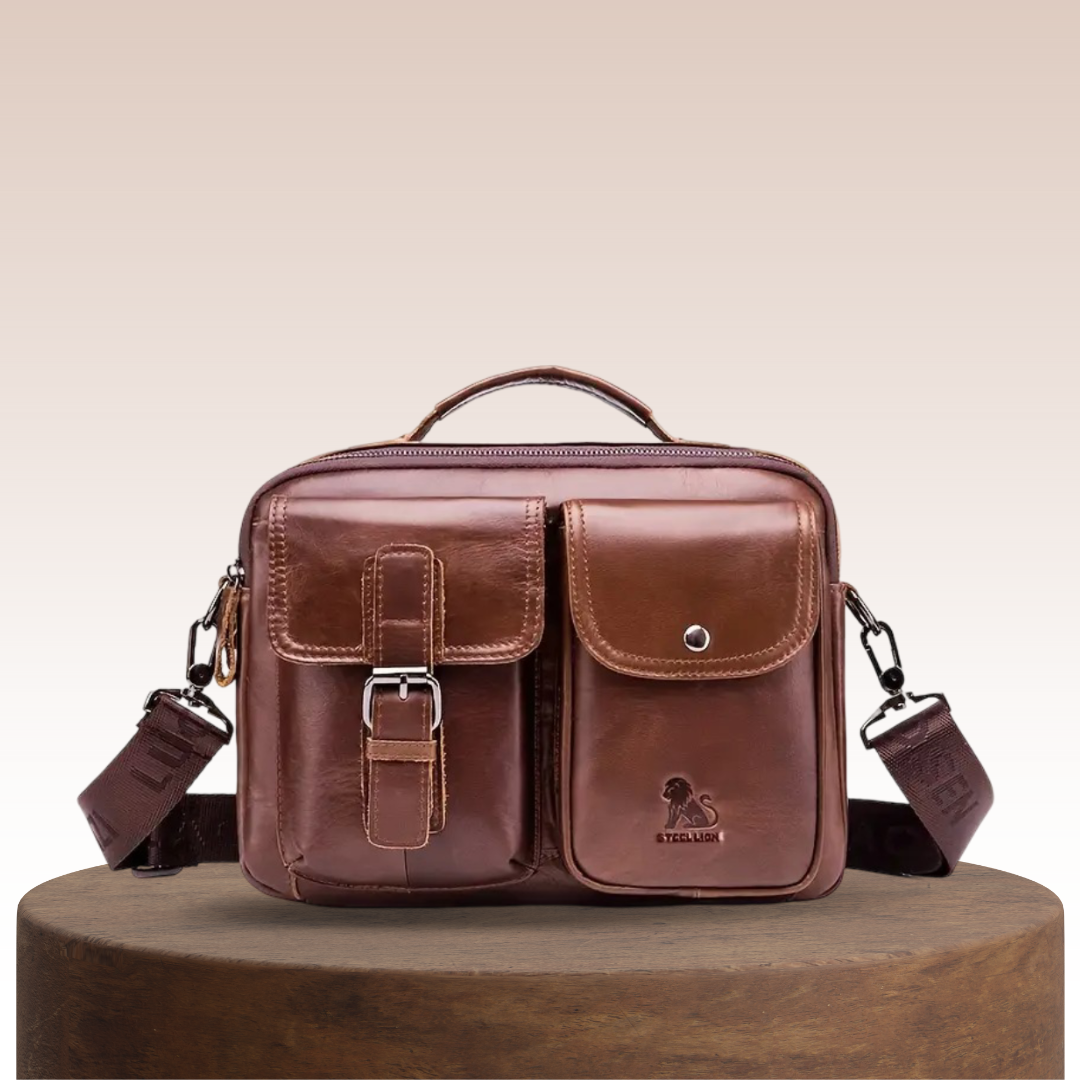 Classic Crossbody Bag for Men with Two Pocket Design