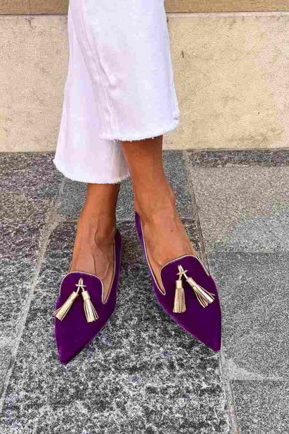 Comfortable Loafers for Women with Tassel Style