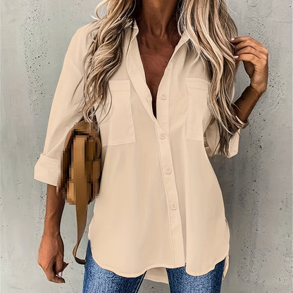Effortless Blouse for Women with Button Up