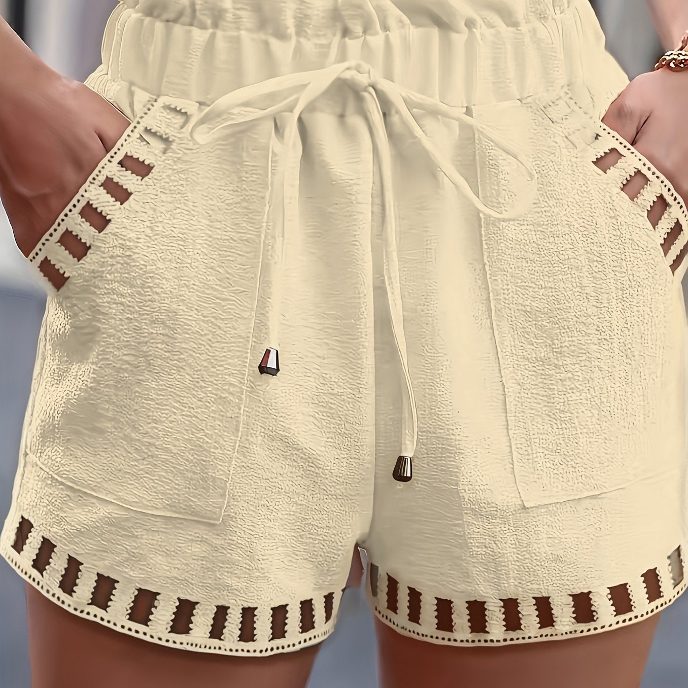 Effortless Shorts for Women with High Waist Drawstring