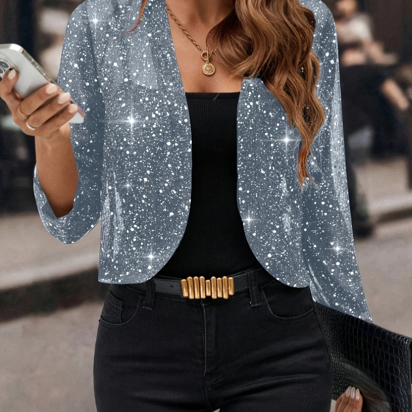 Stylish Jacket for Women with Elbow Sleeve Cropped
