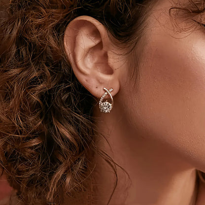 Elegant Earrings for Women with Stud Cubic Design