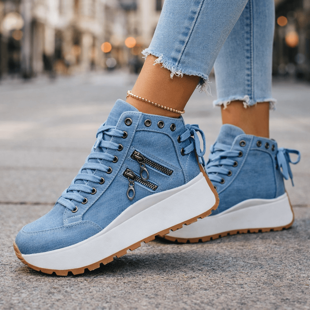 Comfortable Slip On Shoes for Women with Ankle Cushioned Zipper Style