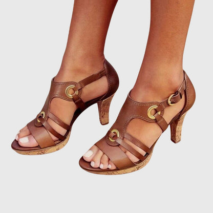 Comfortable Heels for Women with Buckle Orthopedic Style