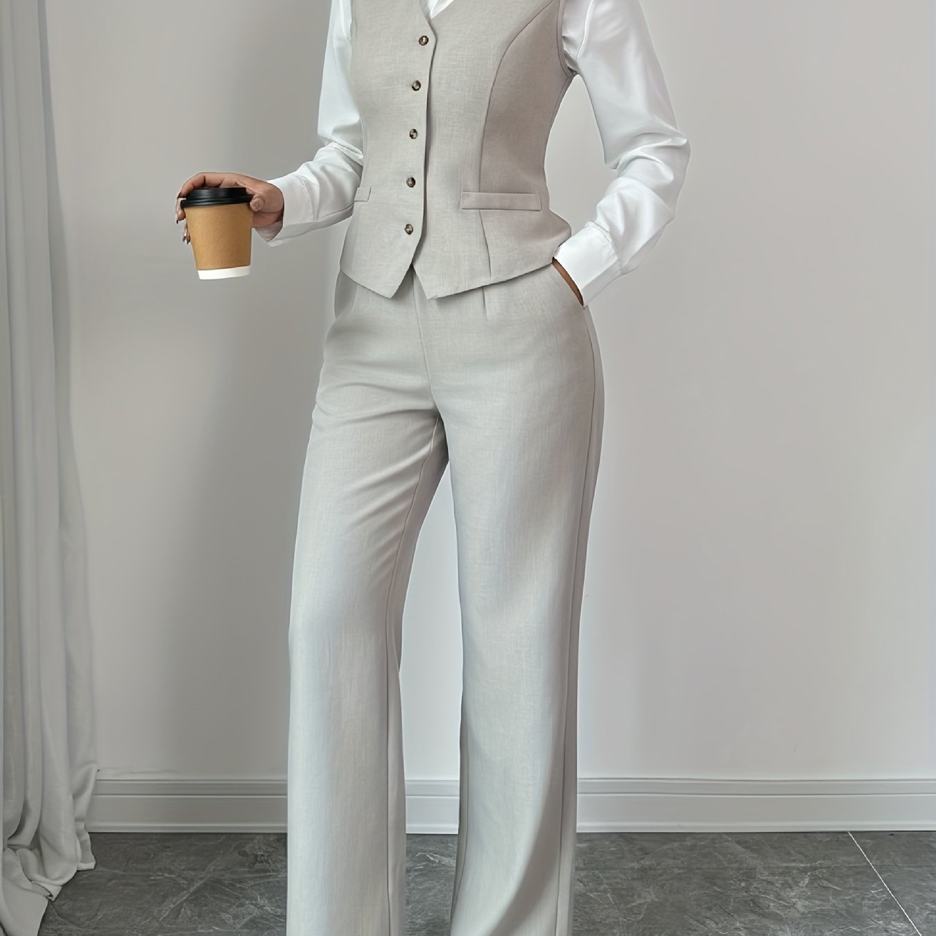 Comfortable Two Piece Set for Women with Wide Leg