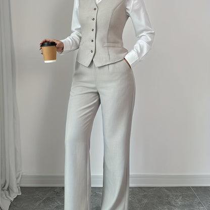 Comfortable Two Piece Set for Women with Wide Leg