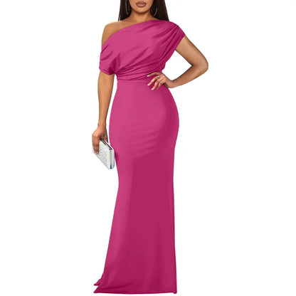 Stylish Evening Dress for Women with Off Shoulder Formal Wedding Guest Style