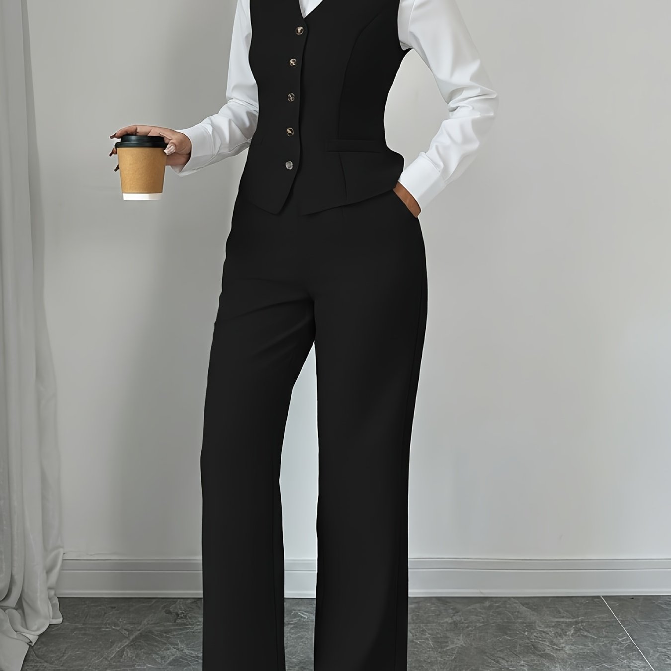 Comfortable Two Piece Set for Women with Wide Leg
