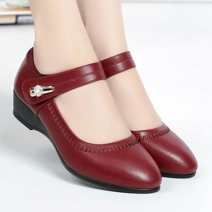 Comfortable Heels for Women with Cushioned Low Heel Breathable Style