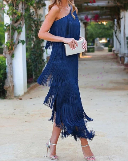 Stylish Mini Dress for Women with Asymmetrical Hem