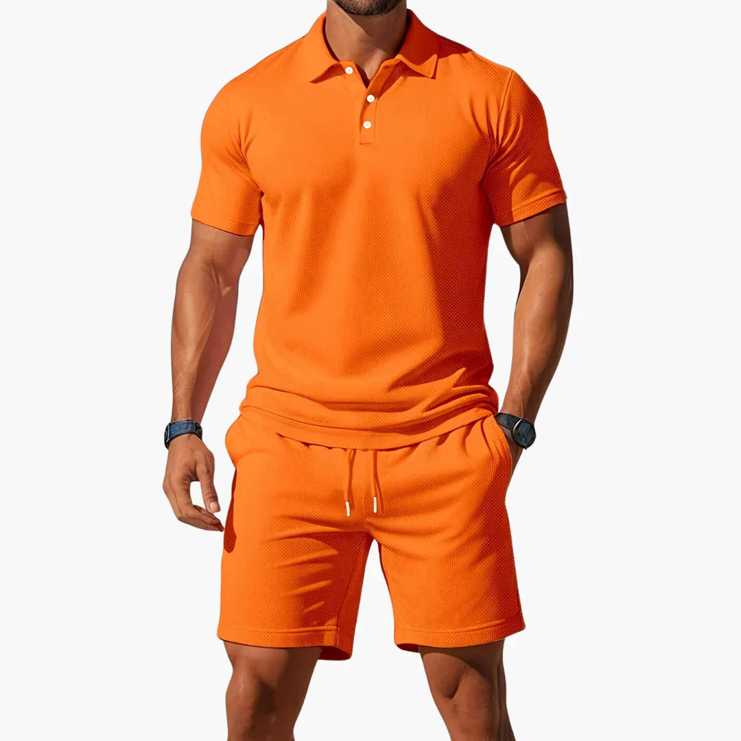 Classic Polo and Shorts Set for Men