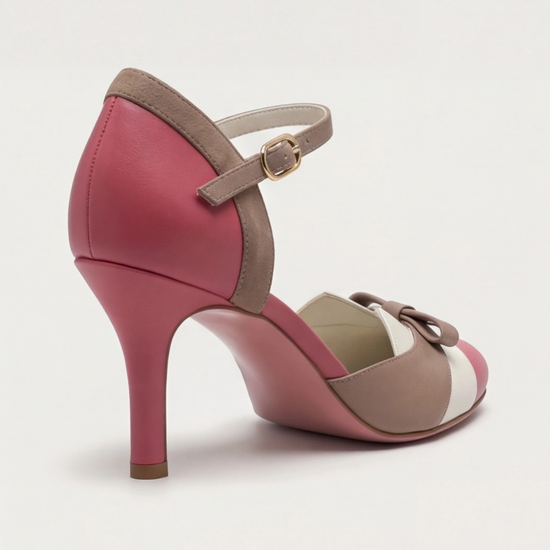 Comfortable Color Block Heels for Women with Cushioned Style