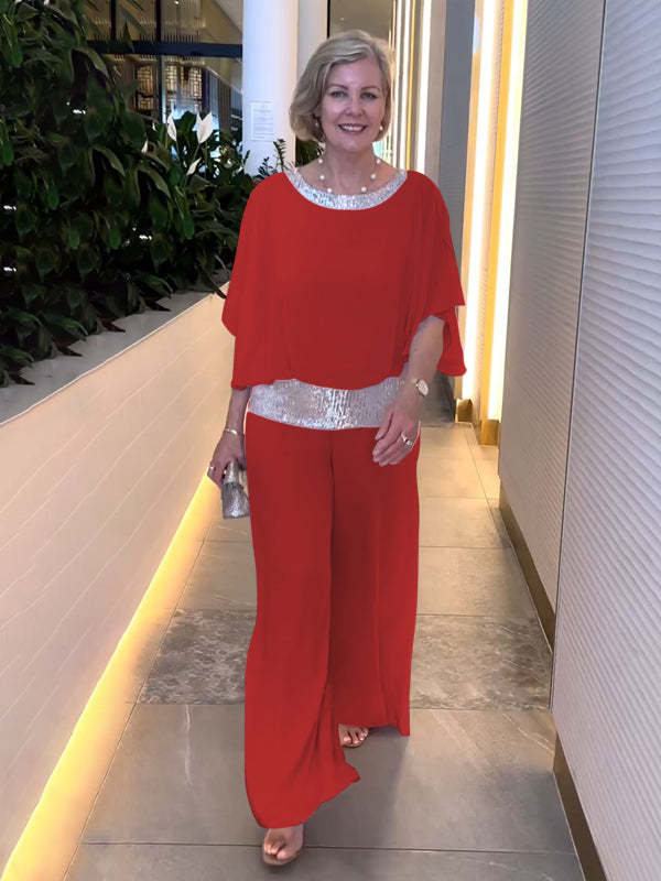Effortless Two Piece Set for Women with Wide Sleeve