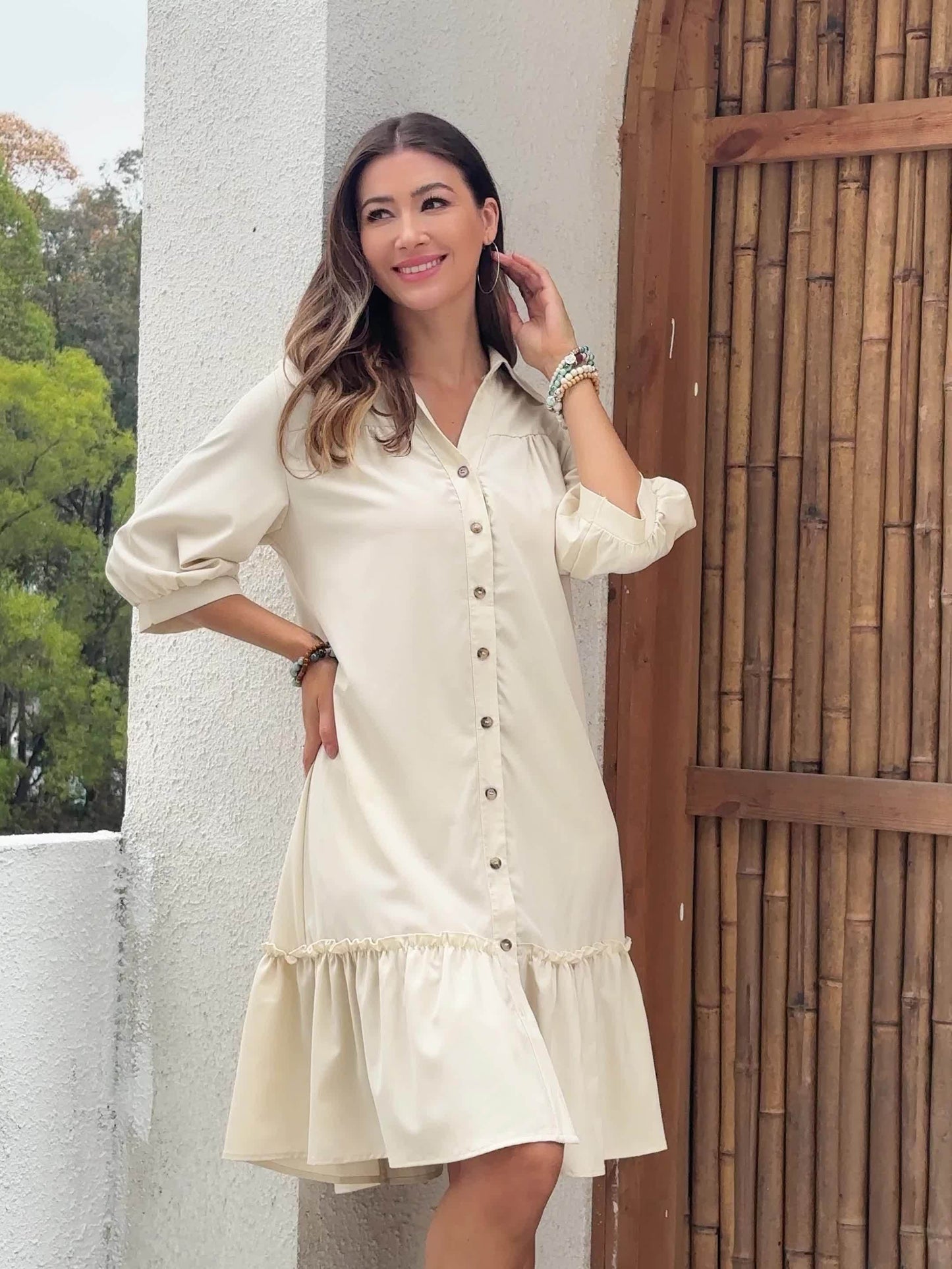 Stylish Midi Dress for Women with Pleated
