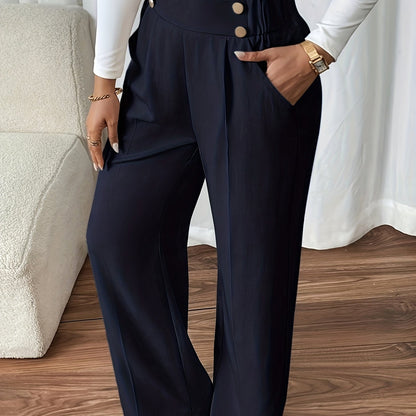 Effortless Trousers for Women with High Waist Pockets