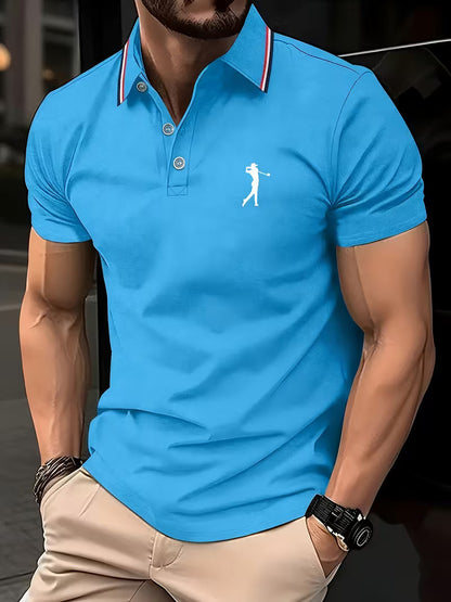 Classic Printed Shirt for Men with Short Sleeve