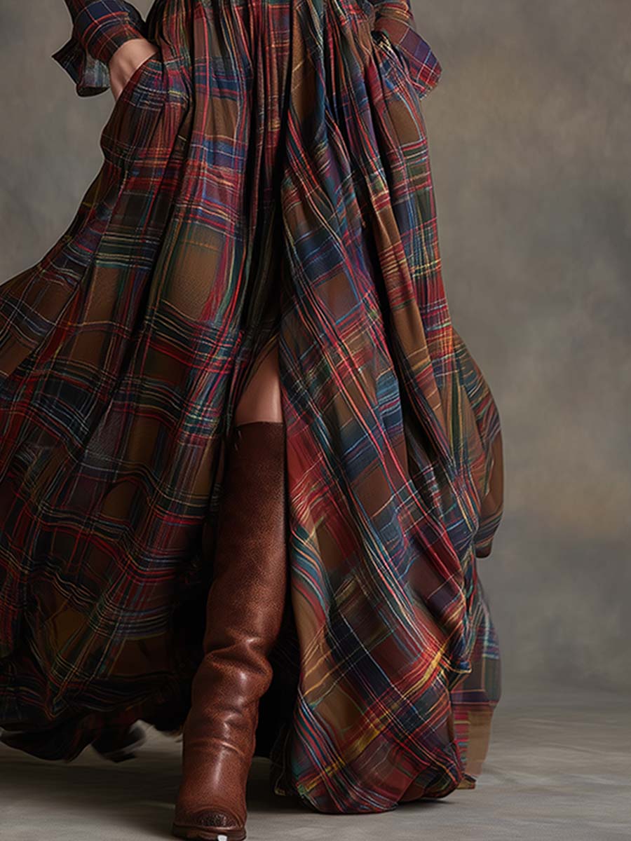 Stylish Shirt Dress for Women with Belted Button Up