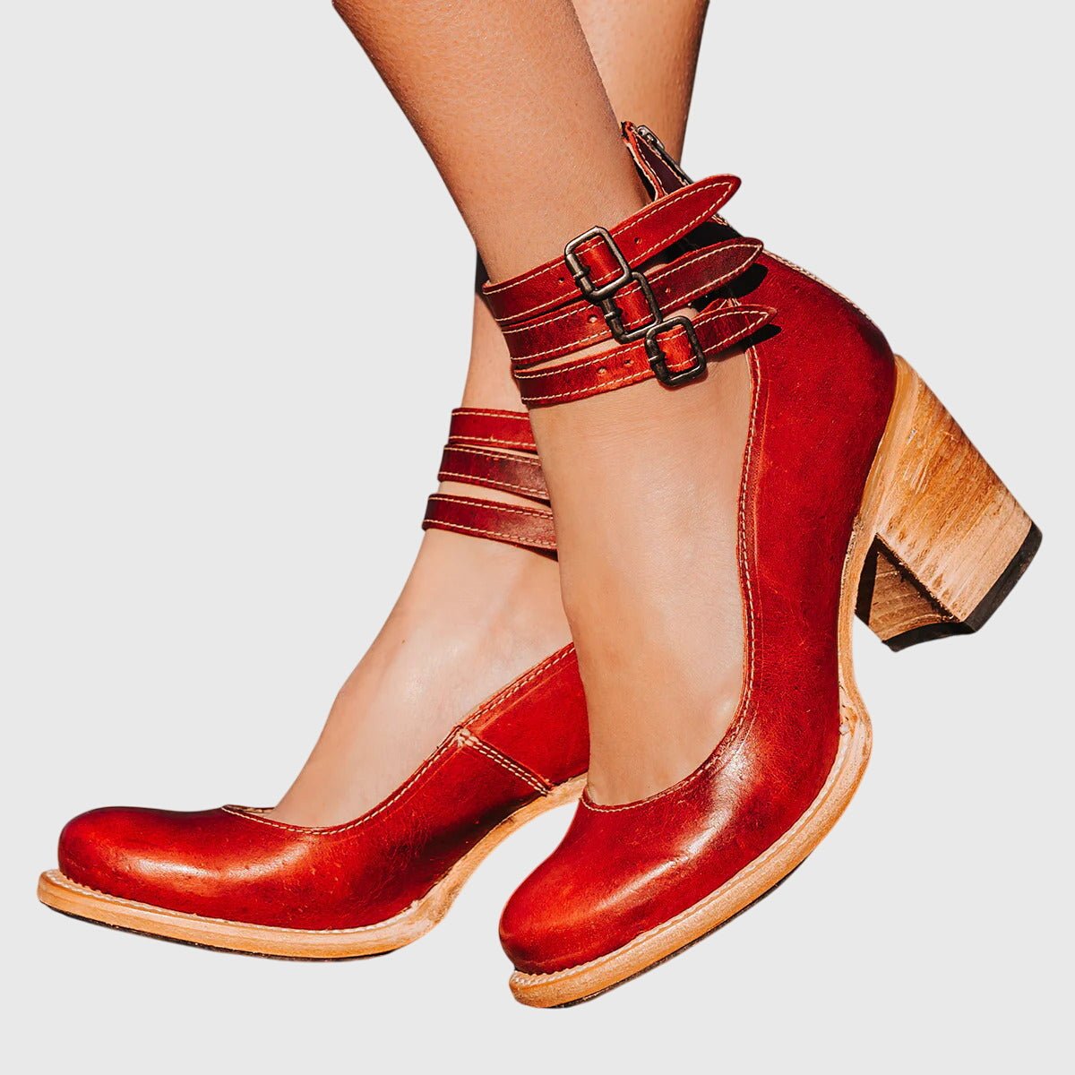 Comfortable Heels for Women with Ankle Strap Style