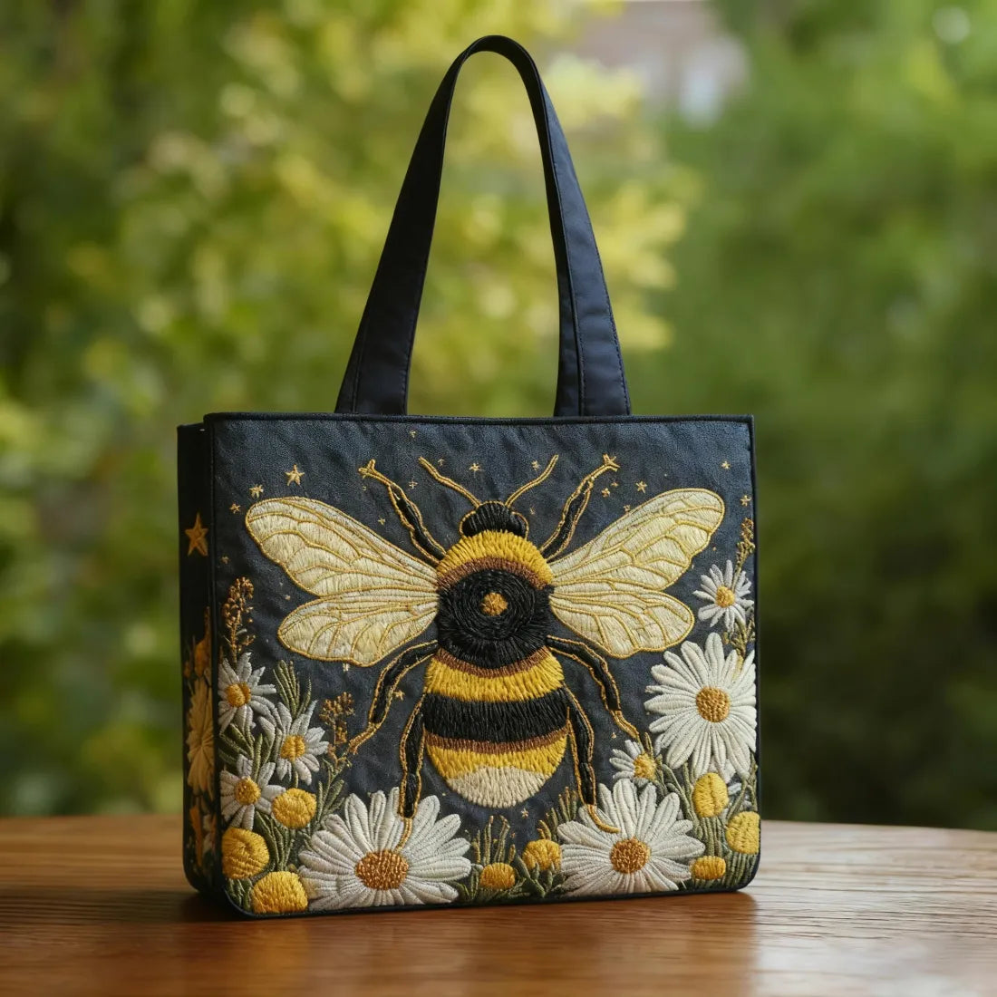 Stylish Tote Bag for Women with Bee Design
