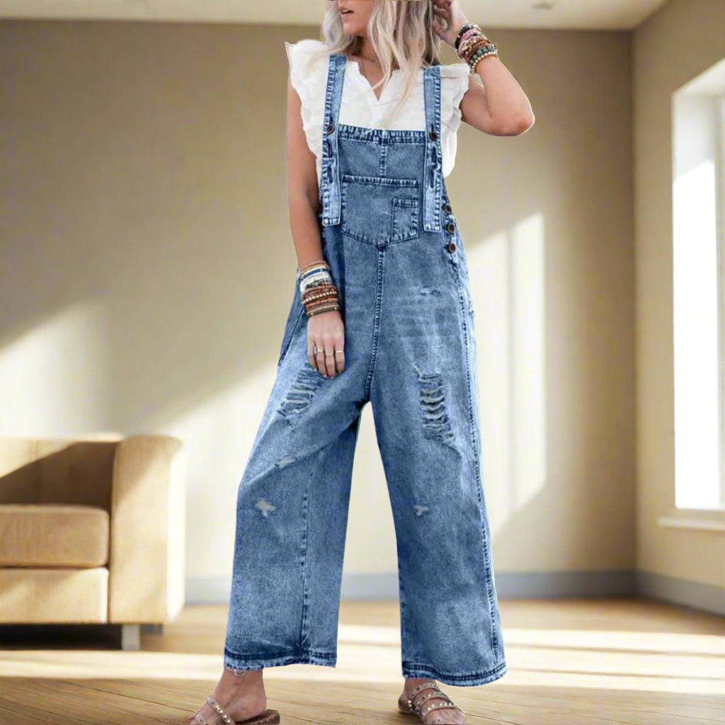 Stylish Jumpsuit for Women with Vintage Casual Style