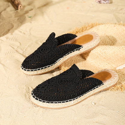 Comfortable Mules for Women with Slip On Woven Cushioned Style