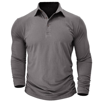 Classic Polo Shirt for Men with Long Sleeve