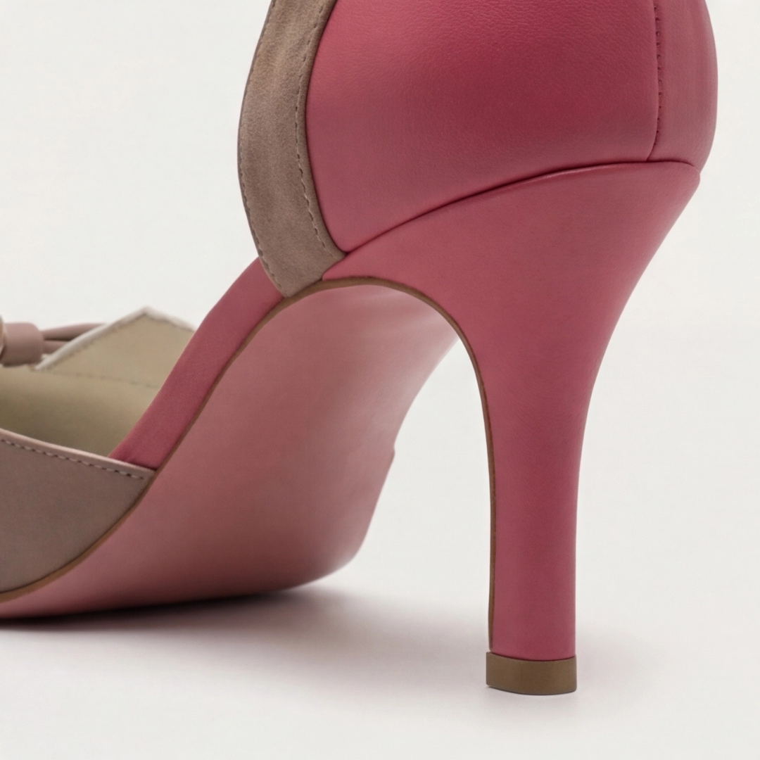 Comfortable Color Block Heels for Women with Cushioned Style