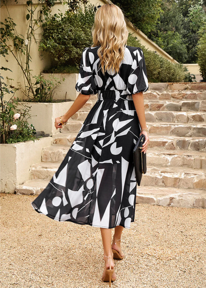 Effortless Floral Midi Dress for Women with Smocked