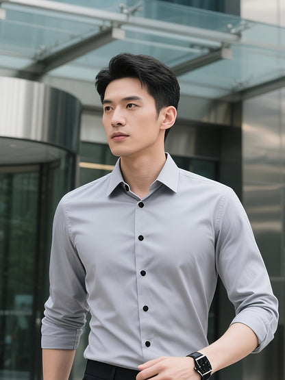 Effortless Light Grey Shirt for Men
