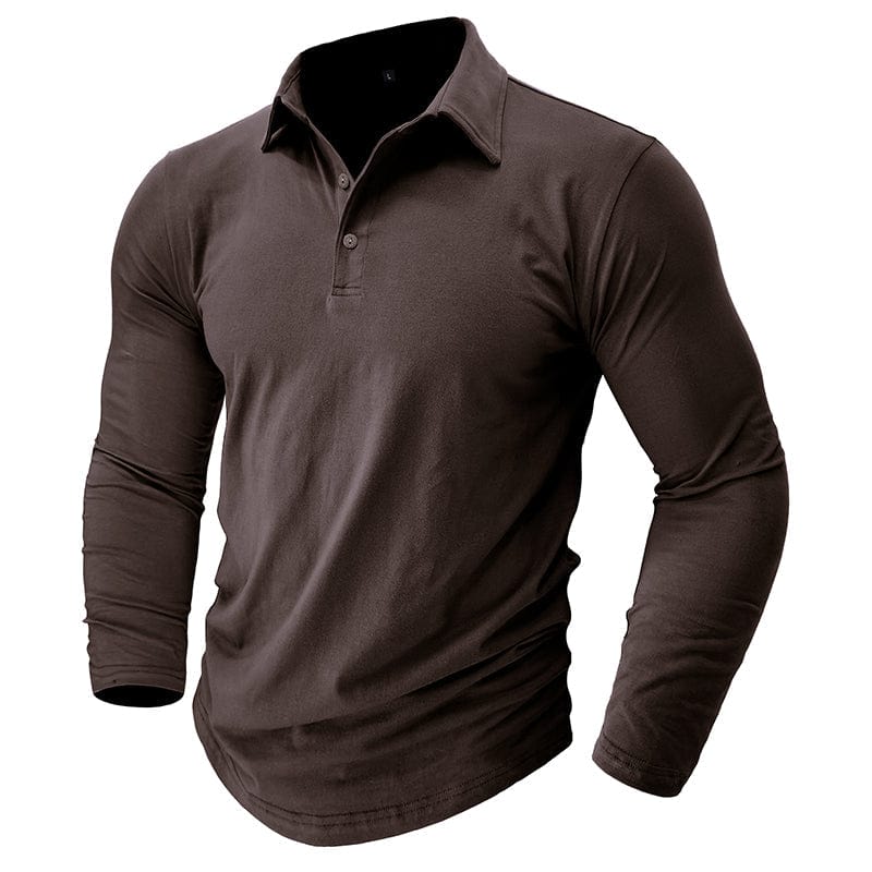 Classic Polo Shirt for Men with Long Sleeve