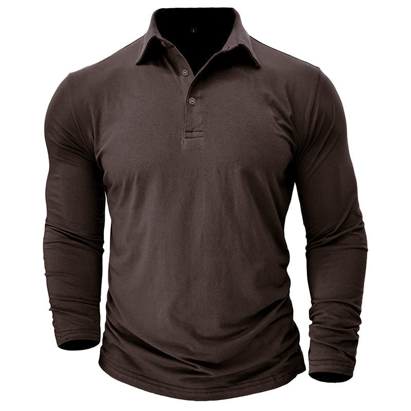 Classic Polo Shirt for Men with Long Sleeve