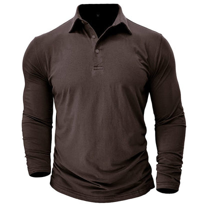 Classic Polo Shirt for Men with Long Sleeve