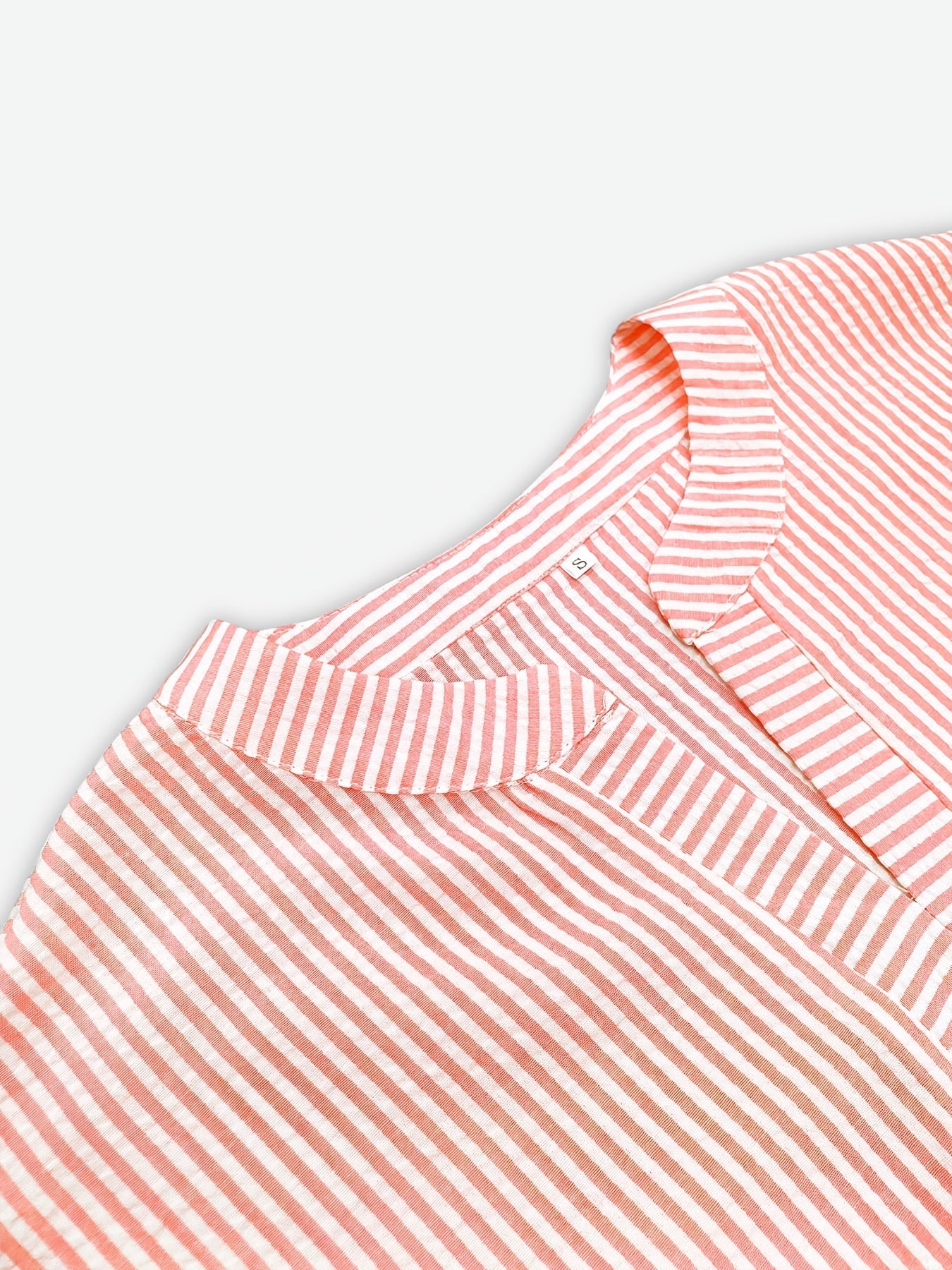 Comfortable Striped Beach Cover Up for Women with V Neck