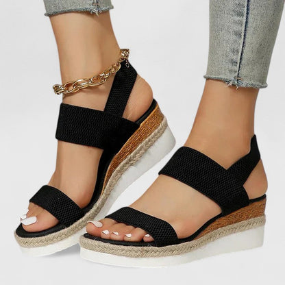 Comfortable Orthopedic Sandals for Women with Platform Wedge Elastic Strap Casual Summer Style