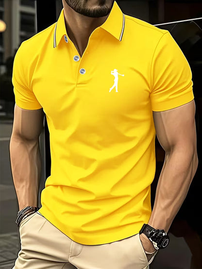 Classic Printed Shirt for Men with Short Sleeve
