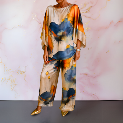 Elegant Satin Two Piece Set for Women