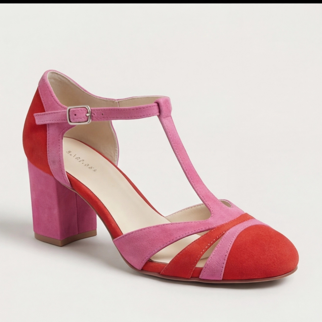 Comfortable Heels for Women with Closed Toe T Strap Ankle Style