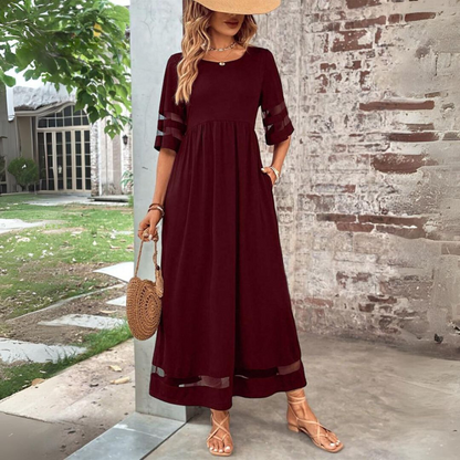 Effortless Midi Dress for Women with Empire Waist