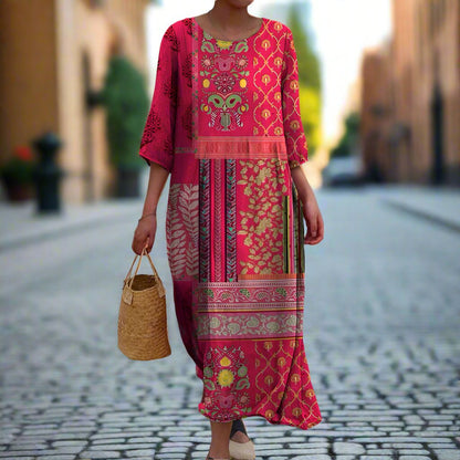 Stylish Pink Maxi Dress for Women
