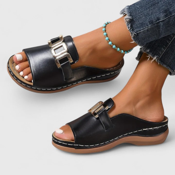 Comfortable Orthopedic Sandals for Women with Buckle Cushioned Arch Support Style
