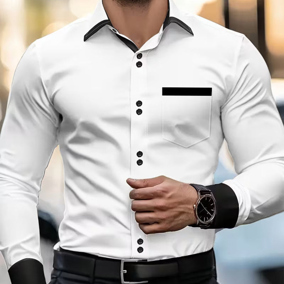 Classic Button Down Shirt for Men with Collared Casual Style