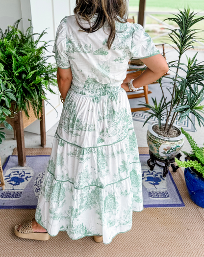 Stylish Maxi Dress for Women with V Neck Short Sleeve