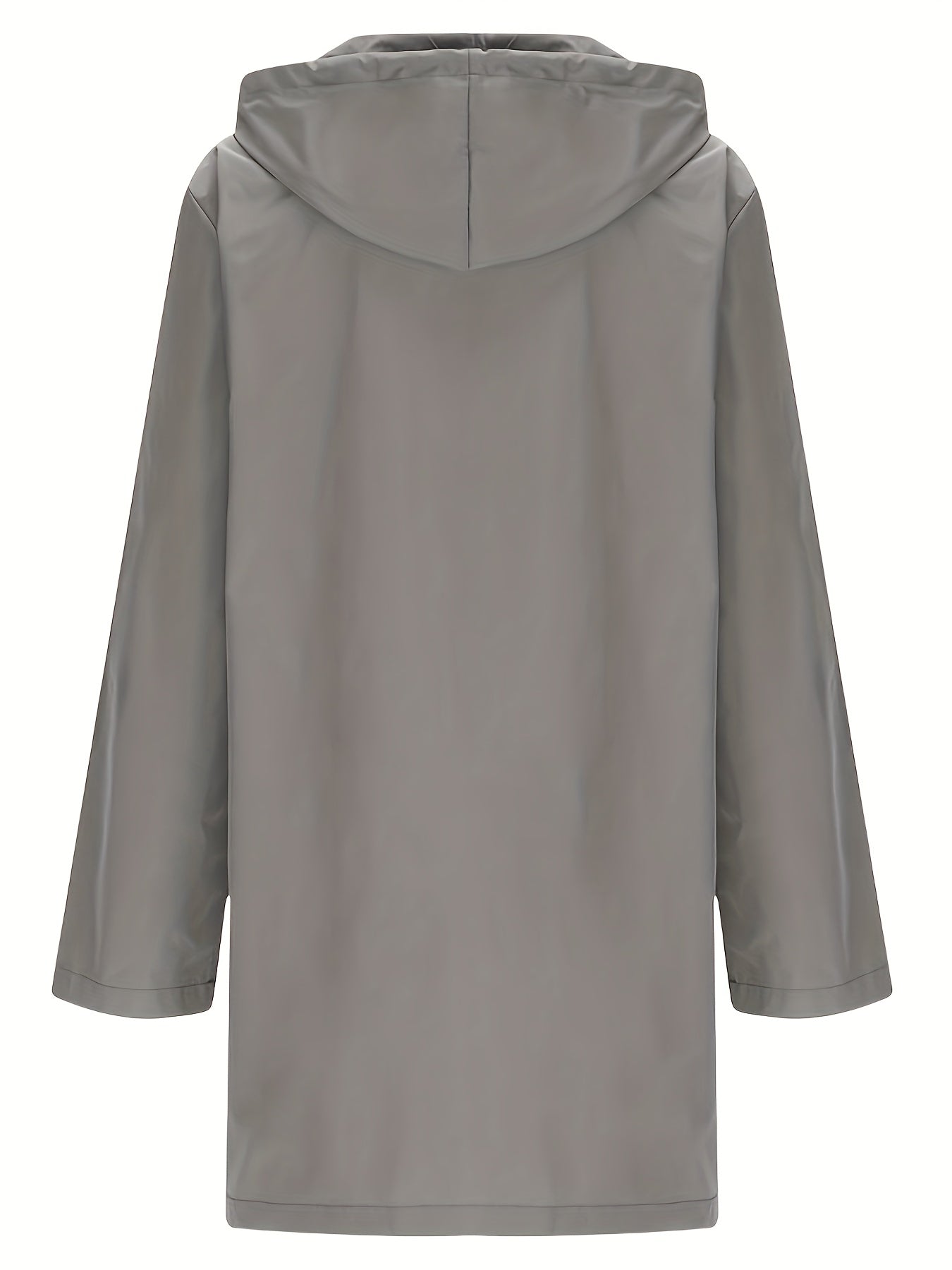 Effortless Hooded Jacket for Women with Button Front Longline Patch Pocket Style